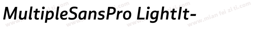 MultipleSansPro LightIt字体转换
